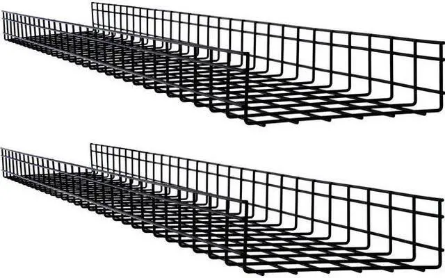 Alt view image 3 of 5 - Tripp Lite Wire Mesh Cable Tray - 300 x 100 x 1500 mm (12 in. x 4 in. x 5 ft.), 2-Pack