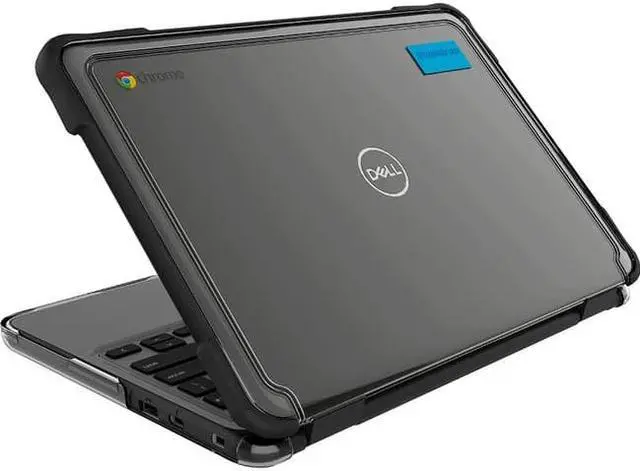 Alt view image 4 of 5 - Gumdrop 06D000 SlimTech Case for Dell Chromebook 3100 Clamshell - Polycarbonate - Frosted Edges - Scratch Protection - Black
