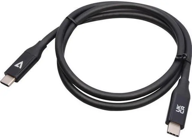 Alt view image 4 of 6 - V7 USB-C Male to USB-C Male Cable USB4 40 Gbps 5A 0.8m/2.6ft Black V7USB480CM