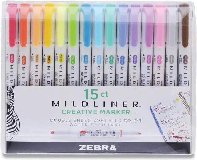 Alt view image 6 of 14 - Zebra Mildliner Double Ended Highlighter, Assorted Colors, 1 Each (ZEB78105)