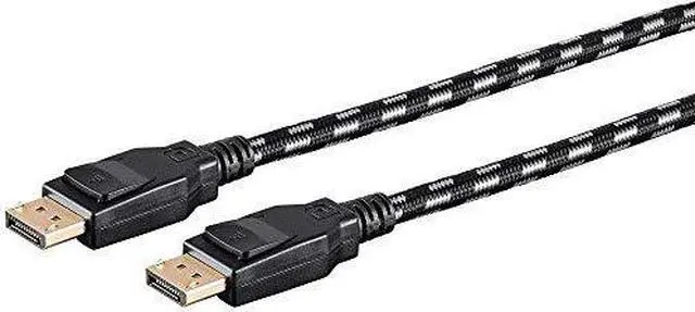 Alt view image 15 of 17 - Monoprice Braided DisplayPort 1.4 Cable - 6 Feet - Gray, 8K Capable For Graphic Design, TV Walls and PC Gaming