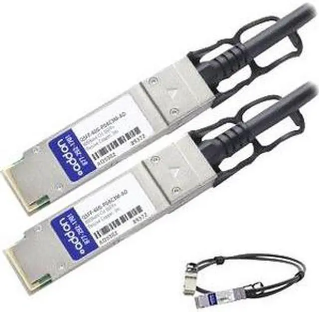 Alt view image 3 of 3 - AddOn QSFP-40G-PDAC3M-AO 9.84 ft. Cat Twinaxial Black Network Ethernet Cable