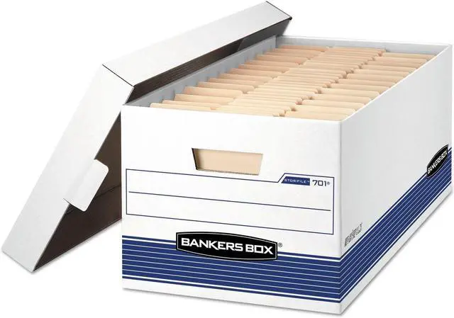Alt view image 5 of 11 - Fellowes Storage Boxes w/Lid 650 lb Letter 12"x24"x10" 20/CT WE/BE 0070110