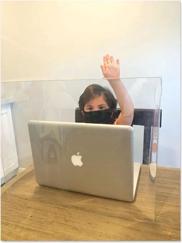 Alt view image 2 of 2 - The Pencil Grip Personal Space Crystal Clear Desk Dividers 18.5 x 9.5 x 14 PET Clear 36/Carton 986CT