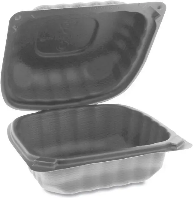 Alt view image 10 of 16 - Pactiv Microwave Hinged Lid Containers, 5.75x5.95x3.1 YCNB06000000