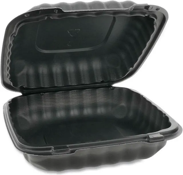 Alt view image 10 of 16 - Pactiv Microwave Hinged Lid Containers, 8.31x8.35x3.1 YCNB08010000