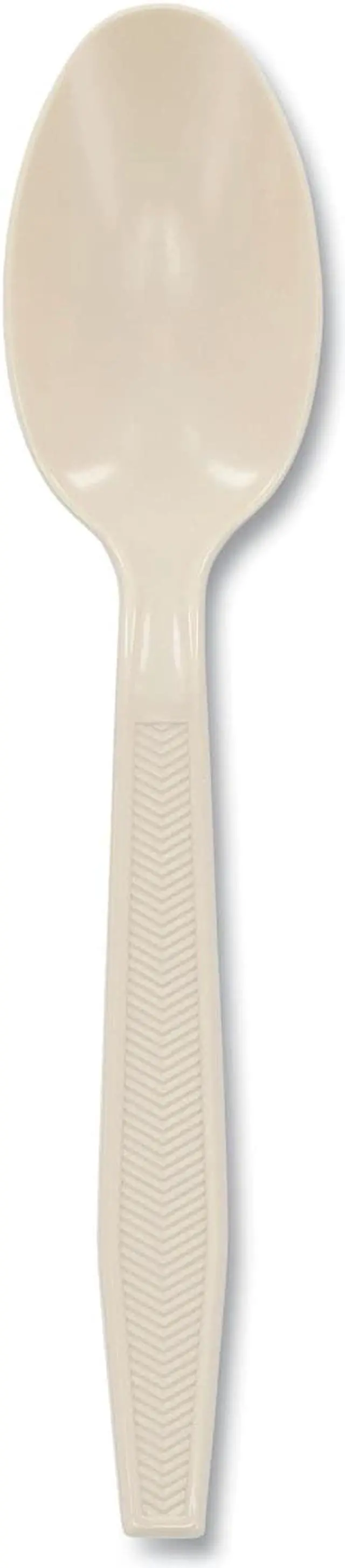 Alt view image 2 of 2 - Pactiv EarthChoice PSM Cutlery, Spoon, Tan, 1,000 Spoons (PCTYPSMSTEC)