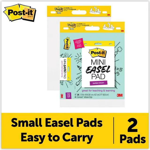 Alt view image 8 of 18 - Post-it Self-Stick Easel Pads, 15" x 18", 20 Sheets/Pad, 2 Pads/Pack 577SS-2PK