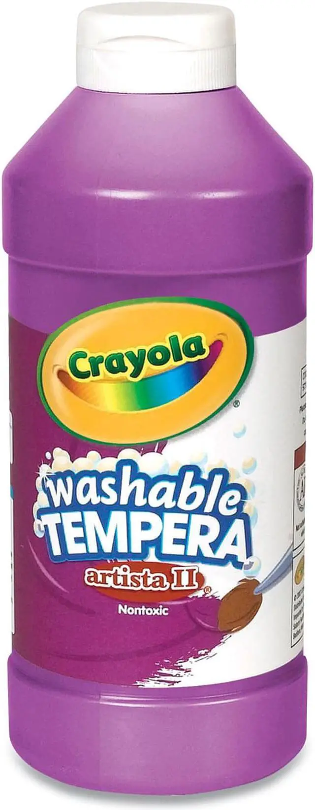Alt view image 6 of 6 - Crayola All-Purpose Artista Tempera Paint Nontoxic 16oz. Violet 543115040