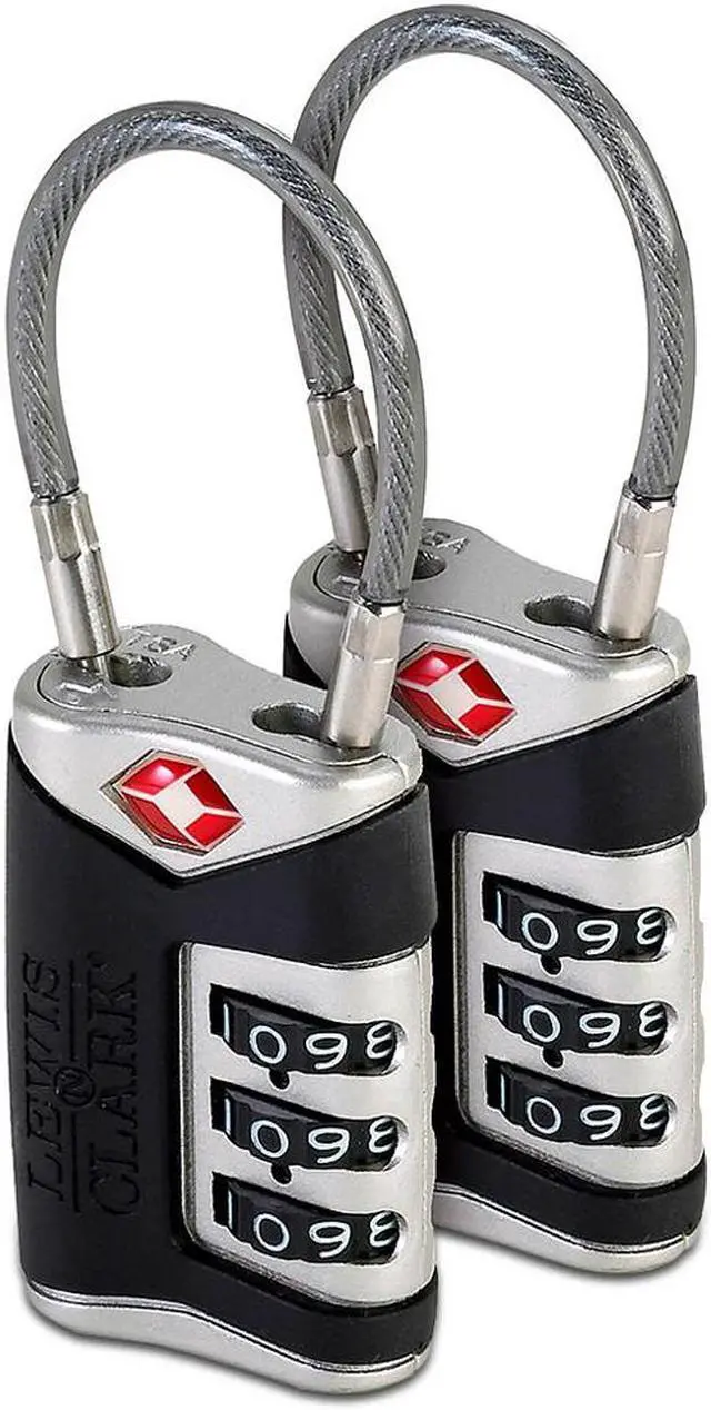 Alt view image 6 of 7 - Lewis N. Clark TSA Sentry® Cable Lock - 2 Pack