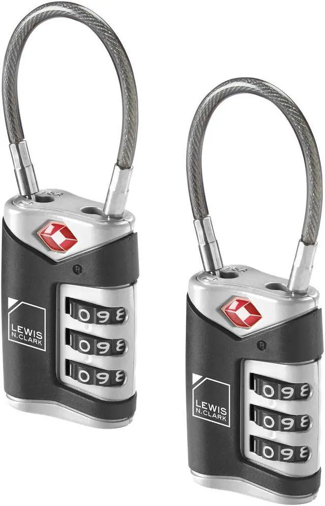 Alt view image 5 of 7 - Lewis N. Clark TSA Sentry® Cable Lock - 2 Pack