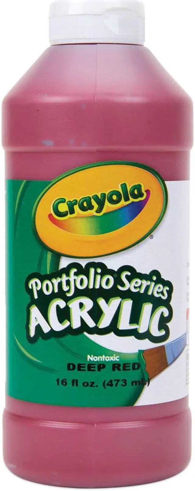 Main image of Crayola Portfolio Series Acrylic Paint Deep Red 16 oz Bottle 204016115