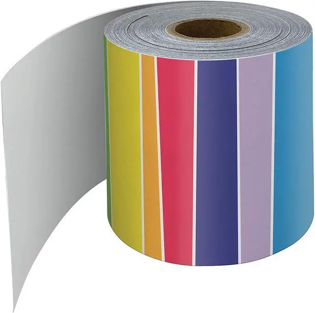 Main image of Carson Dellosa Straight Rainbow Bulletin Board Border 3" x 65ft 108475