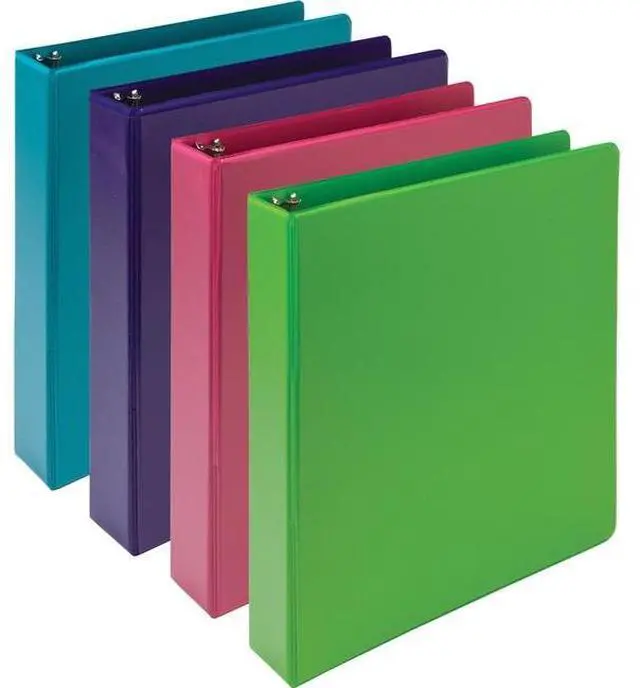 Main image of Samsill Earth's Choice Plant-Based Durable Binders 3 Round Ring Assorted Color 4 Pack (MP48659)