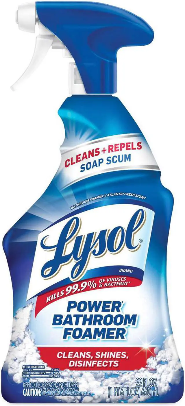 Alt view image 7 of 7 - LYSOL Brand Disinfectant Bathroom Cleaners Liquid Atlantic Fresh 22 oz Trigger Spray Bottle 6/Carton 90036CT