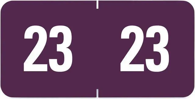 Main image of Smead Yearly End Tab File Folder Labels 23, 0.5 x 1 Purple 250/Pack