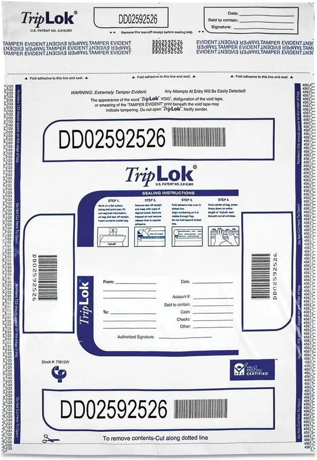 Main image of Deposit Bag Plastic 12 x 16 White 100/Pack 585043