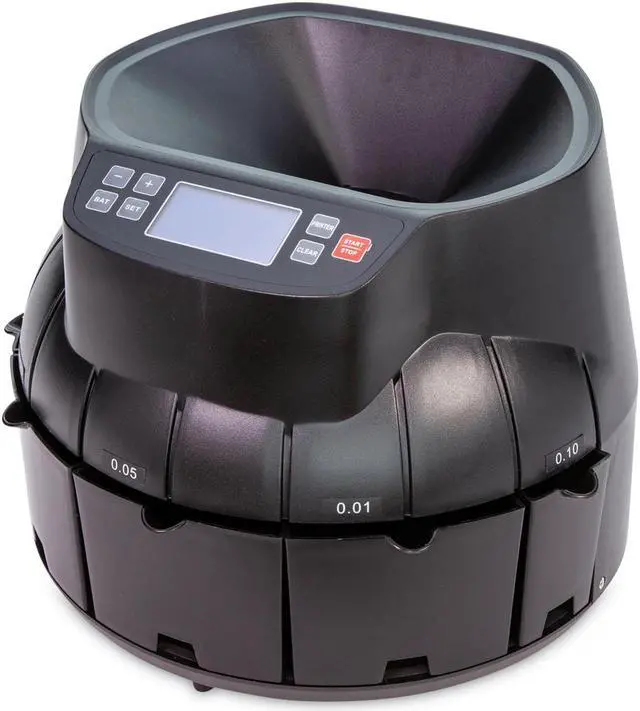 Main image of Controltek Coin Counter Dimes Nickels Pennies Quarters 14.2x13.4x11 Black 525521