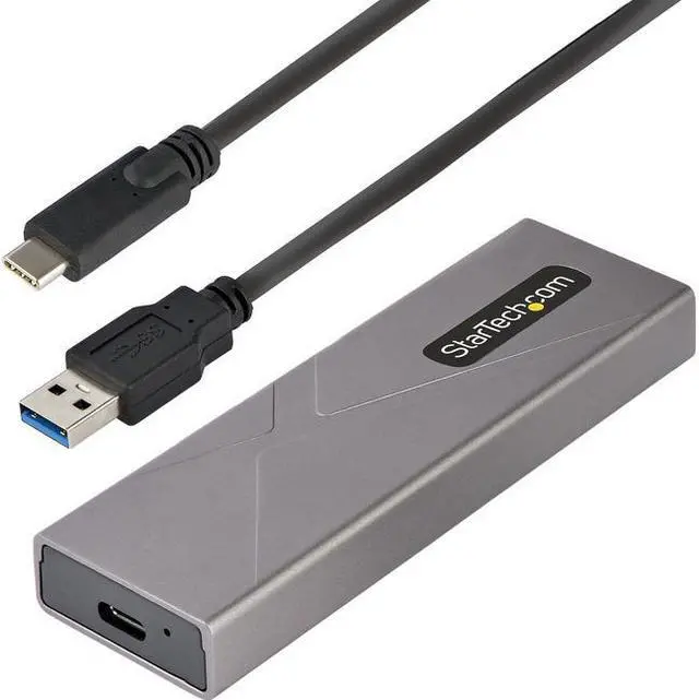 Main image of StarTech USB-C 10Gbps to M.2 NVMe or M.2 SATA SSD Enclosure M2USBCNVMESATA