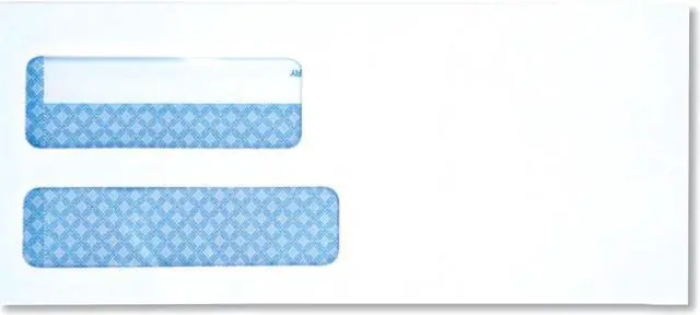 Main image of Universal Double Window Envelope #9 Self-Adhesive White 500/Bx UNV35217