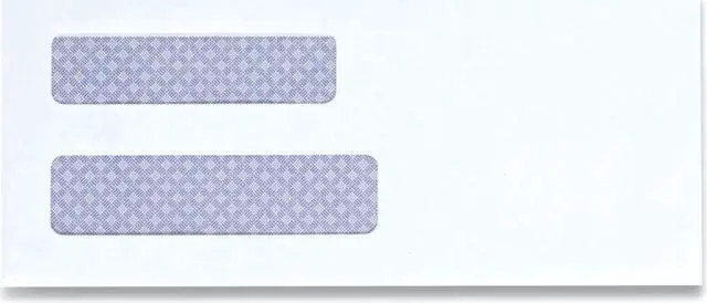 Main image of Universal Double Window Envelope #8 5/8 Self-Adhesive 3.63x8.63 500/Pack UNV35218