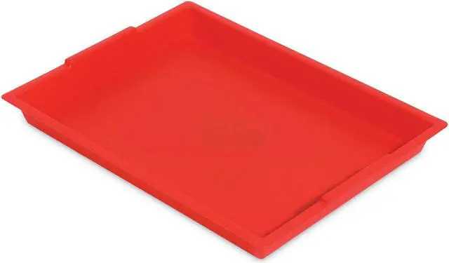 Main image of Deflecto Little Artist Antimicrobial Finger Paint Tray 16x 1.8 x12 Red 39507RED