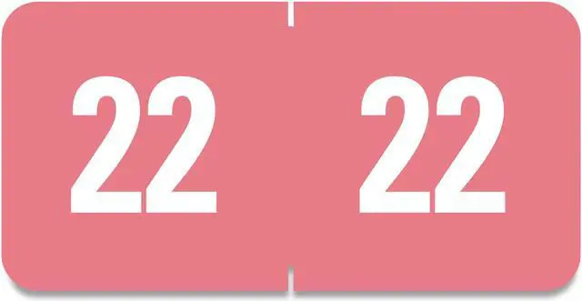 Main image of Smead Yearly End Tab File Folder Labels for 2022 Pink