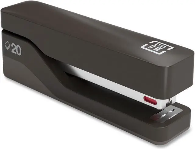 Main image of Desktop Plastic Half Strip Stapler 20-Sheet Capacity Black TR58083