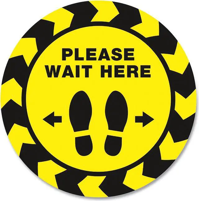 Main image of Avery Social Distancing Floor Decals 10.5" 5/Pack 83020