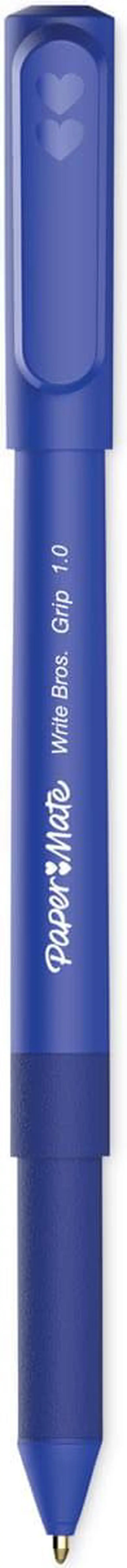 Main image of Write Bros. Grip Ballpoint Pen Stick Medium 1 mm Blue Ink Blue Barrel Dozen 2124506