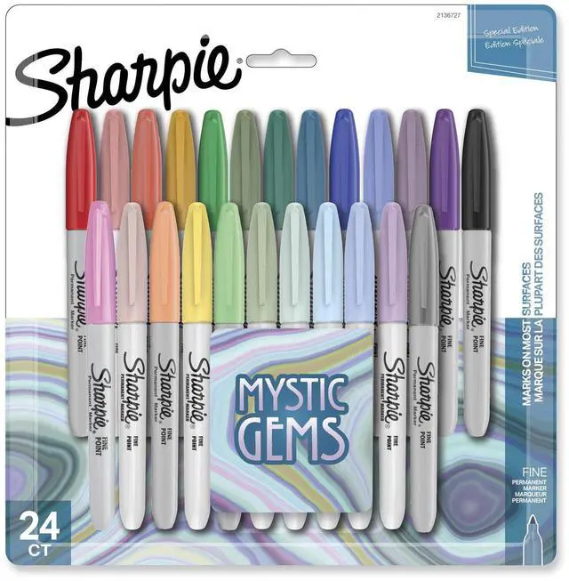 Main image of Mystic Gems Markers Fine Bullet Tip Assorted 24/Pack 2136727