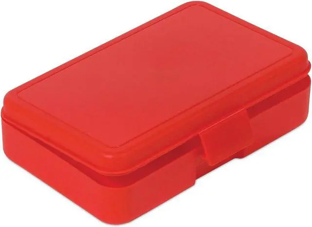 Main image of Deflecto Antimicrobial Pencil Box 7.97 x 5.43 x 2.02 Red 39504RED