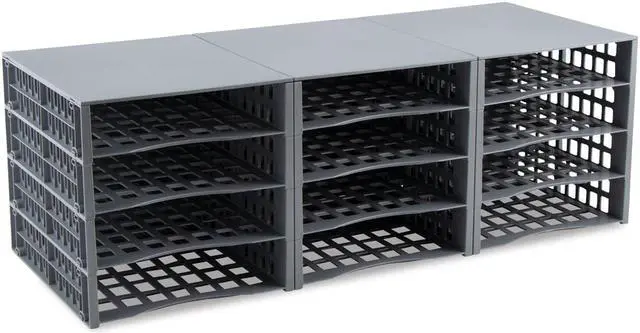 Main image of Snap Configurable Tray System 12 Compartments 22.75 x 9.75 x 13 Gray 39412