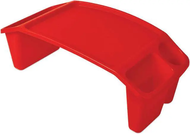 Main image of Deflecto Antimicrobial Lap Desk Rectangular 23.35w x 12d x 8.53h Red 39502RED