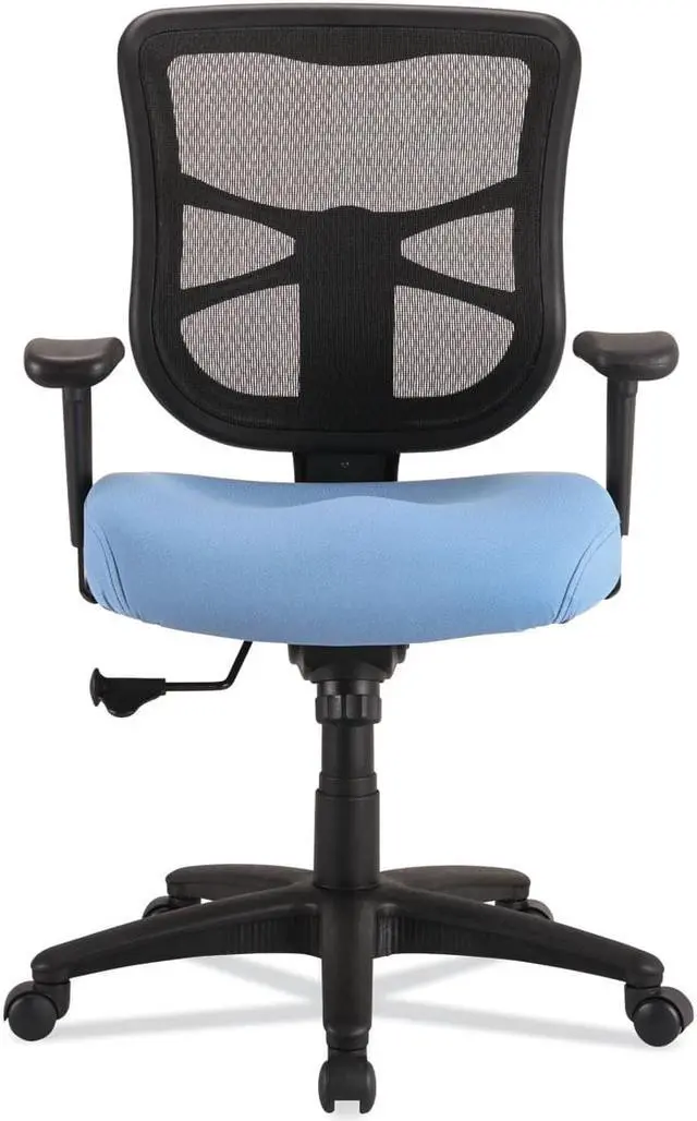 Main image of Alera Elusion Series Mesh Mid-Back Swivel/Tilt Chair Supports Up to 275 lb 17.9" to 21.8" Seat Height Light Blue Seat ALEEL42BME70B