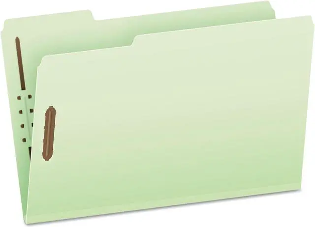 Alt view image 13 of 13 - Pendaflex Pressboard Folders w/ 3" Capacity Fasteners, Green, 25/Box (PFX17187)