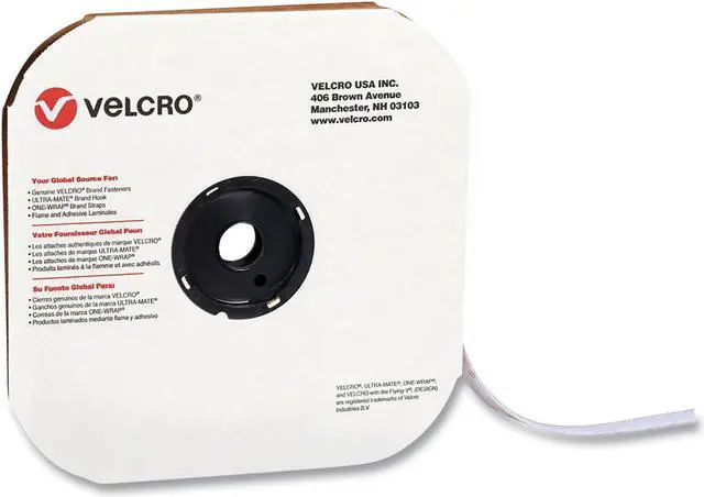 Alt view image 2 of 3 - VELCRO Brand Velcro Tape Individual Strips Loop 5/8" x 75' White 1/Case VEL110