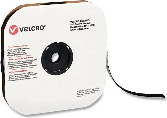 Alt view image 2 of 3 - VELCRO Brand Velcro Tape Individual Strips Loop 5/8" x 75' Black 1/Case VEL108
