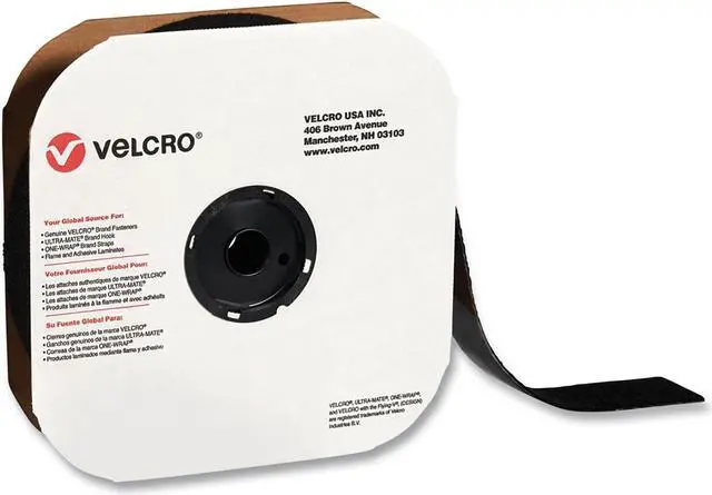 Alt view image 2 of 3 - VELCRO Brand Velcro Tape Individual Strips Loop 2" x 75' Black 1/Case VEL138