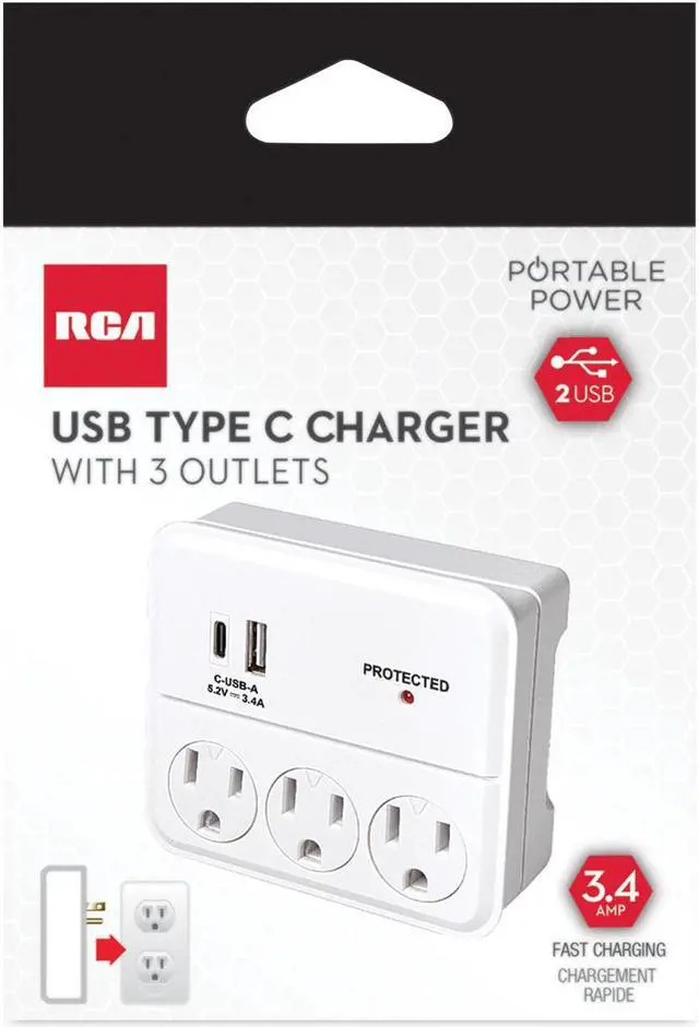 Alt view image 6 of 7 - Rca Pswt334aca USB-c Charger