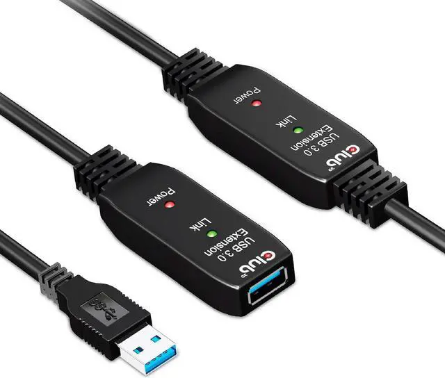 Alt view image 6 of 6 - Club3D USB 3.2 Gen1 Active Repeater Cable 15m/49.2ft Male/Female 28AWG Black Adapters