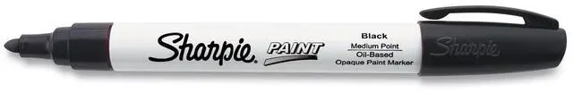 Alt view image 6 of 6 - Sharpie Permanent Paint Marker Medium Point Black 35549