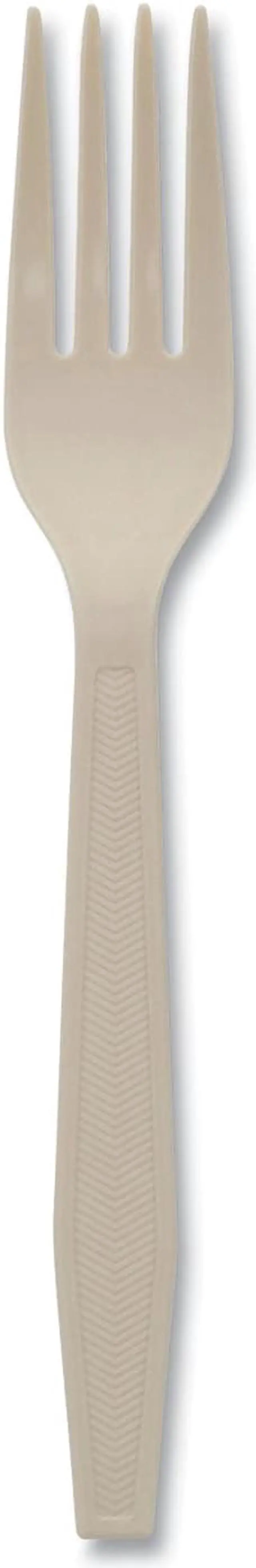 Alt view image 2 of 3 - Pactiv EarthChoice PSM Cutlery, Fork, Tan, 1,000 Forks (PCTYPSMFTEC)
