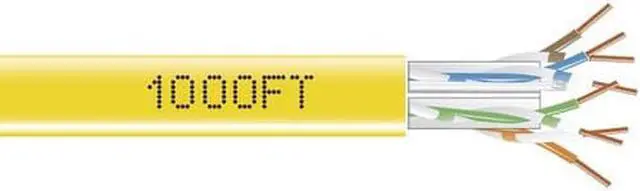 Main image of Black Box EYN872A-PB-1000 1000FT GigaBase 350 Cat.5e Bulk UTP Cable - Yellow