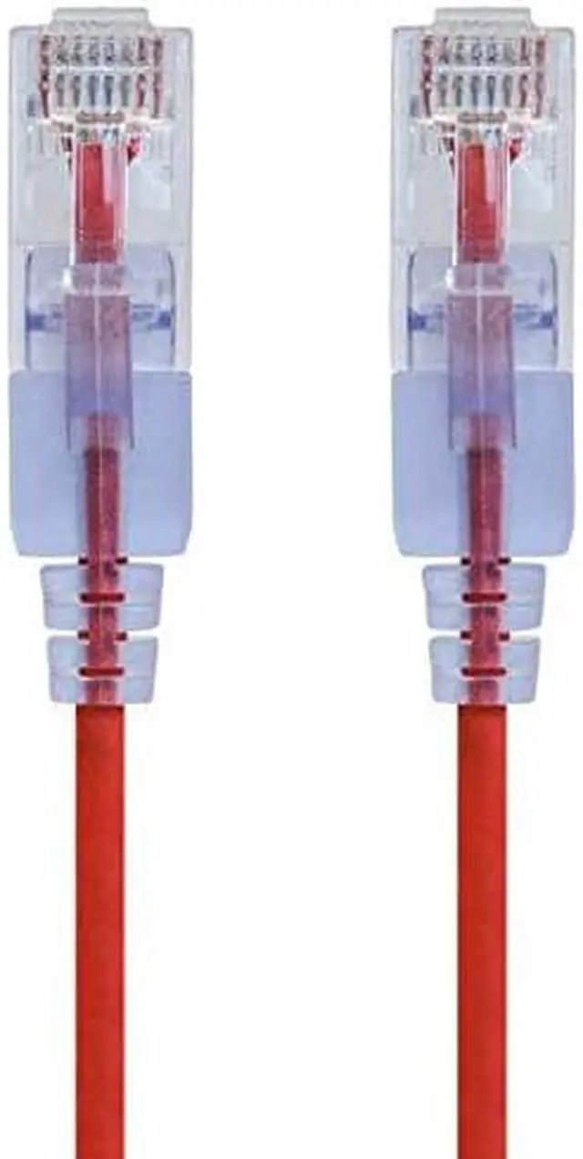 Alt view image 7 of 12 - Monoprice Cat6A Ethernet Patch Cable - 3 Feet - Red (10 Pack) Snagless RJ45 550Mhz UTP Pure Bare Copper Wire 10G 30AWG - SlimRun Series