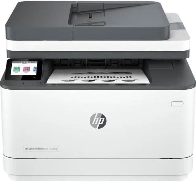 Alt view image 2 of 13 - HP LaserJet Pro MFP 3101fdw Laser Printer, Black And White Mobile Print, Copy,