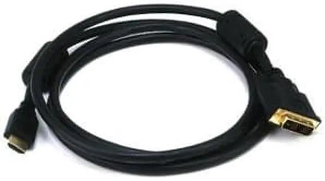 Alt view image 15 of 18 - Monoprice HDMI to DVI Adapter Cable - 6 Feet - Black | High Speed, Video Cable, 28AWG, Ferrite Cores, Compatible with AVCHD / PlayStation 3 and More