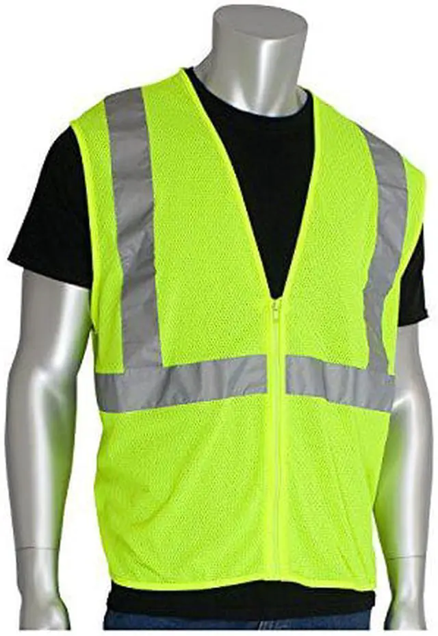 Alt view image 2 of 2 - PIP 302-MVGZOR-2X ANSI Class 2 Value Zipper Mesh Vest