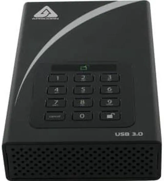 Alt view image 14 of 18 - Apricorn Aegis Padlock DT ADT-3PL256-12TB 12 TB Hard Drive - External - Desktop - TAA Compliant - USB 3.0 - 8 MB Buffer - Black - 256-bit Encryption Standard