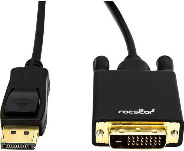 Alt view image 8 of 11 - Rocstor Y10C155-B1 6Ft Displayport To Dvi-D Cable Supports 4Kx2K 30Hz M/M